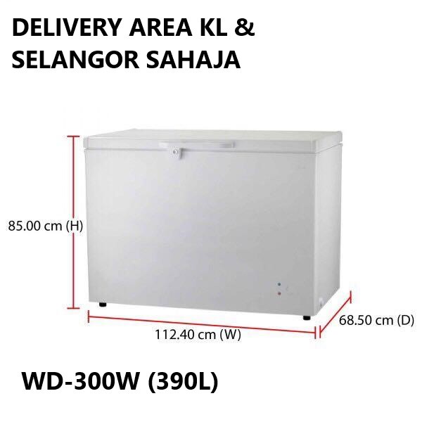 MIDEA CHEST FREEZER WD-300W (300L) (KL & SELANGOR ONLY)