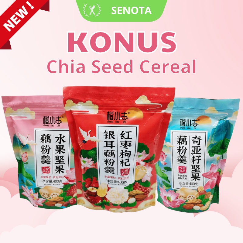 KONUS Chia Seed Cereal Japan Chia Seed Lotus Root Powder Halal Mix Nuts