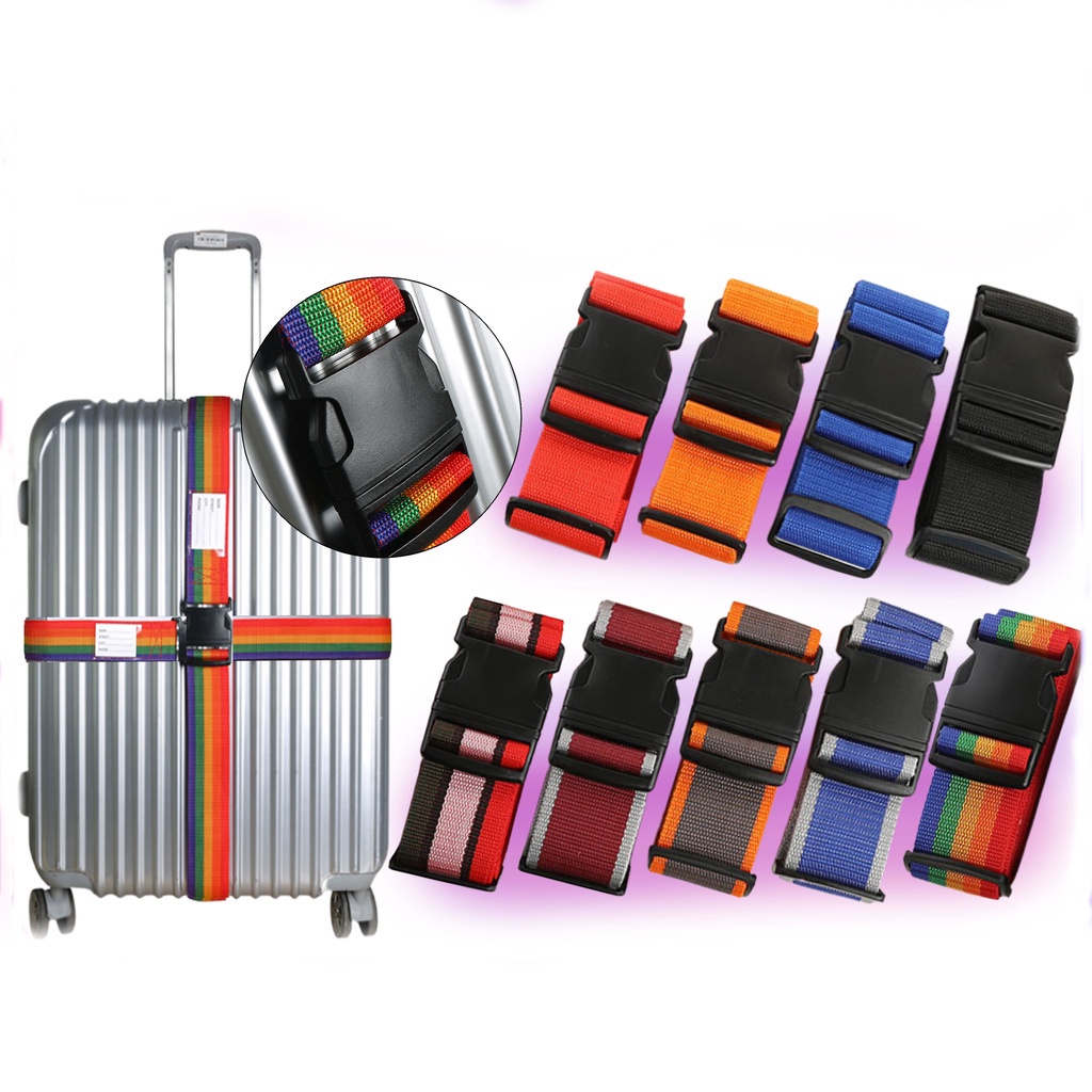 GS Travel Luggage Strap Belt Cross Suitcase Lock Realeos Adjustable Length Travel Buckle Luggage - 7120