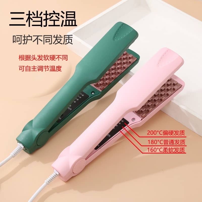 Mini Volumizing Hair Iron Fluffy hair flat iron Negative ion Corn Curler Corrugated Hair Crimper Hair Styling Tools