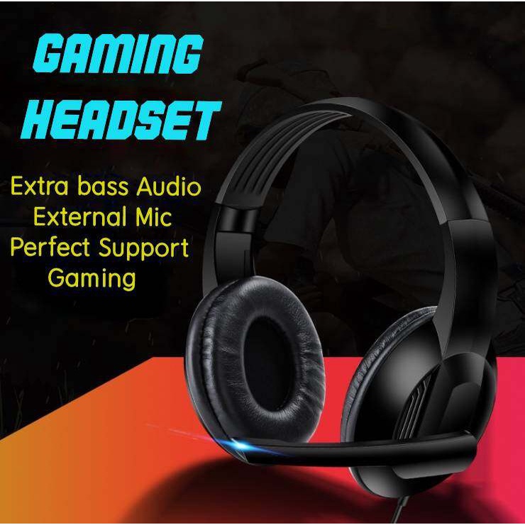 FREE GIFT Headphone With External Mic For Gaming And Online Class Gaming Headset With Extra Bass Soun