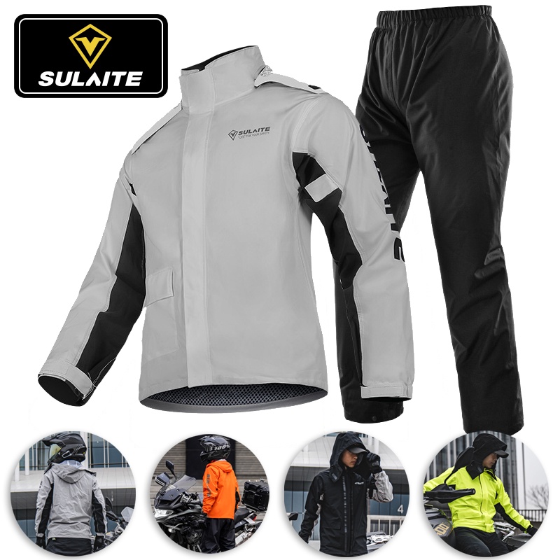 SULAITE Raincoat Split Men Women Motorcycle Riding Antistorm