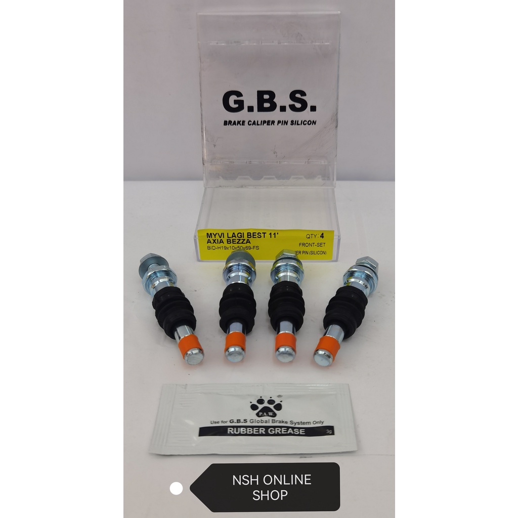 Disc Brake Caliper Pin with (Silicone Rubber) Front for Perodua Myvi