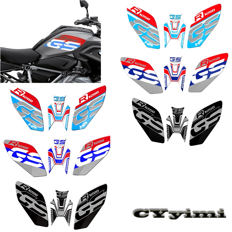 Set 2 Adhésifs Côté Réservoir de Moto BMW R 1200 GS LC Grey 2013/2016