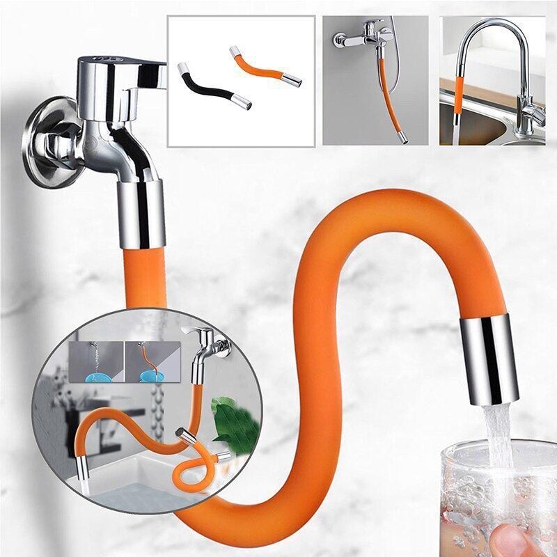 FREE GIFT Faucet Extension Extender Universal 360 Degree Rotating Sil