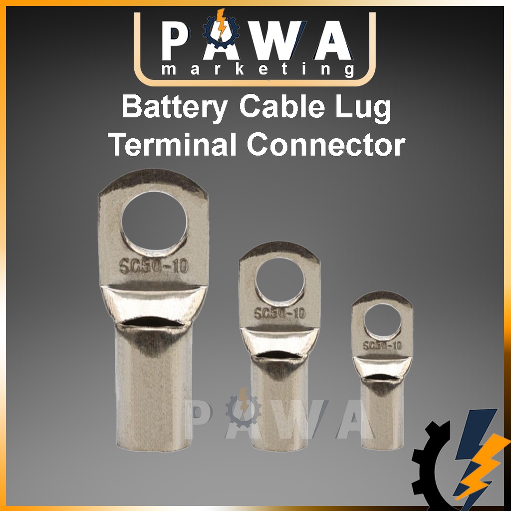 Pawa Tinned Copper Cable Lug Wire Connector Battery Terminal 60A/80A