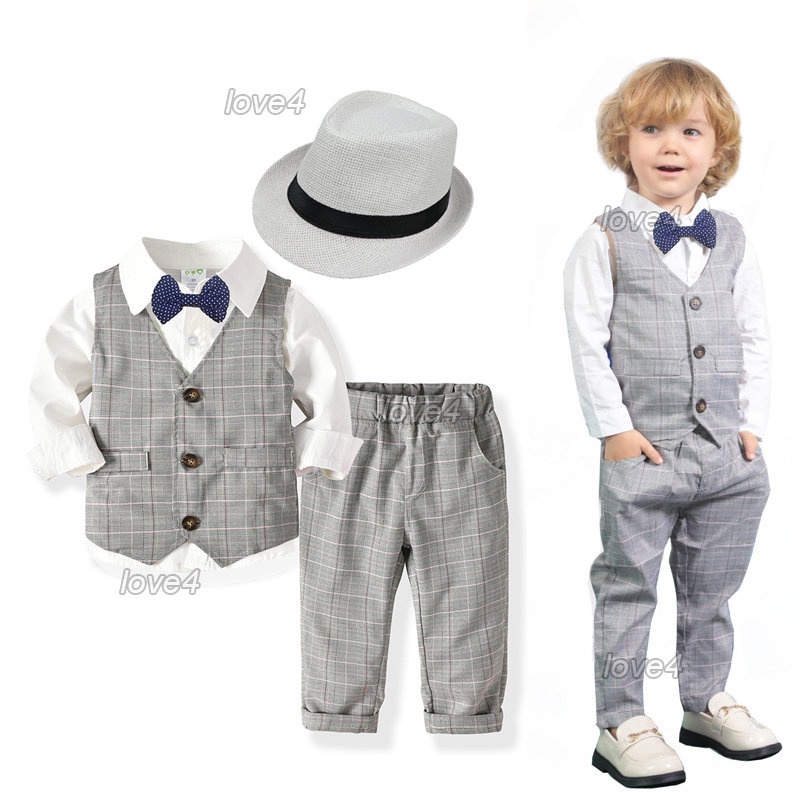 Christening Clothes for Baby Boy Children Boy Kids Terno 1 2 3 4 5 6