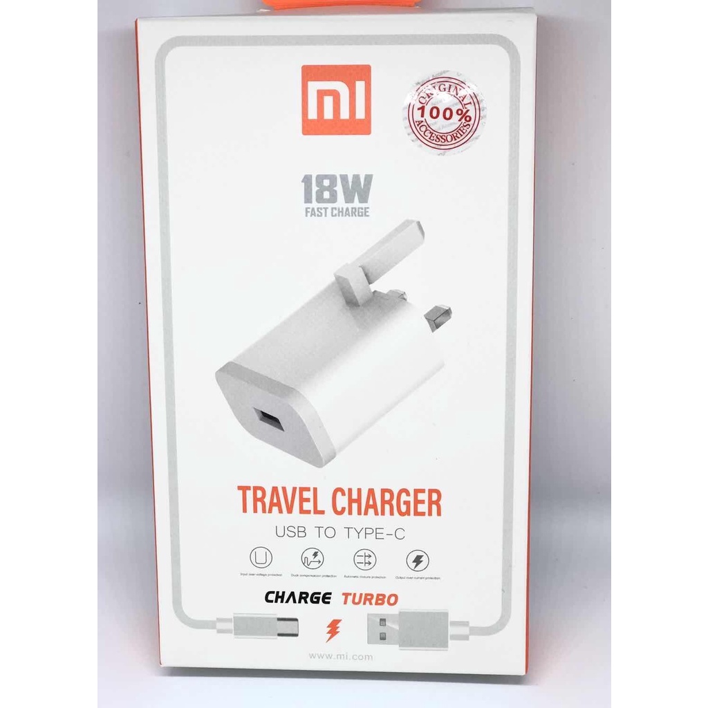 FREE GIFT Xiaomi 18w 27w 33w Charger Original Mi Fast Charging Adapter W