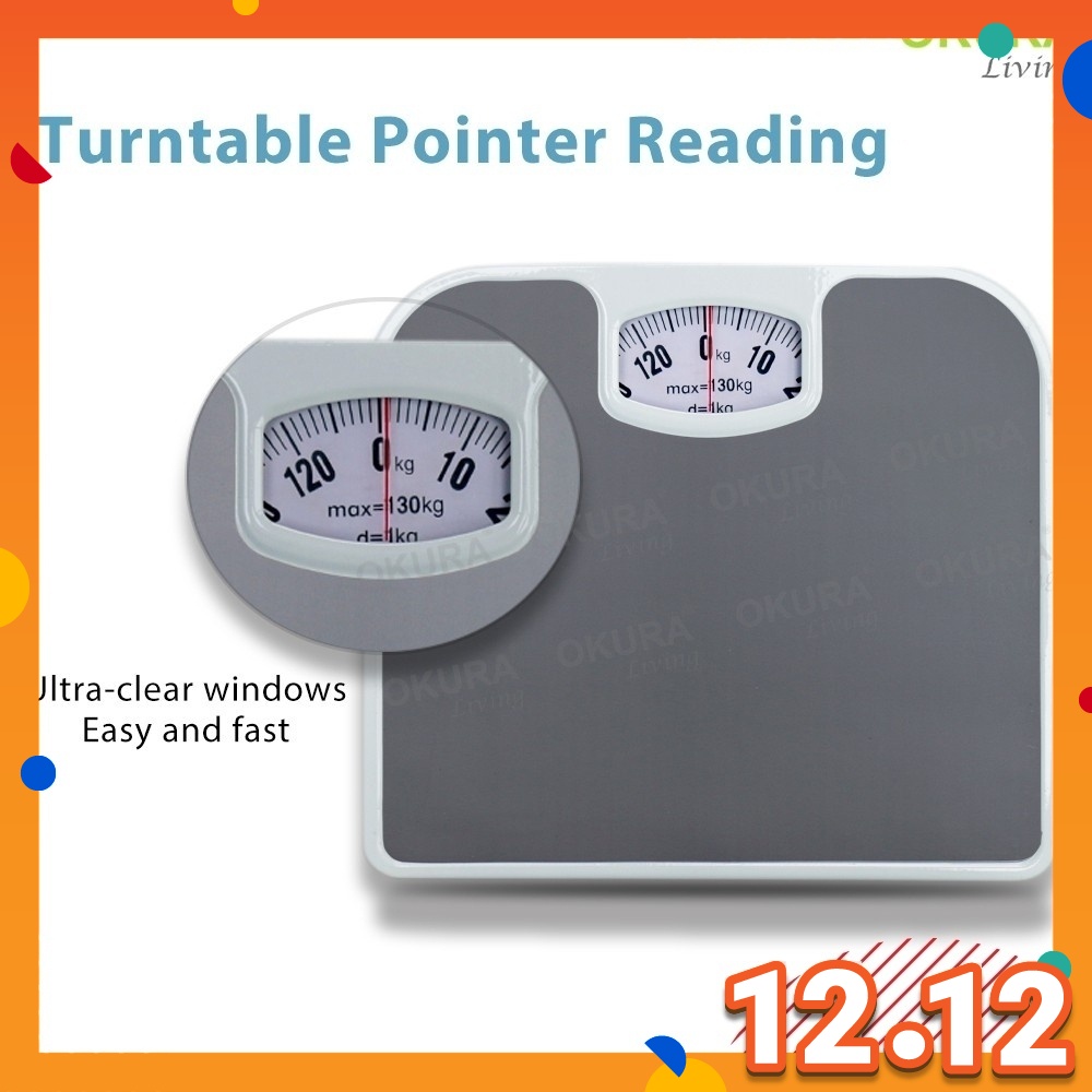 Penimbang Digital Berat Badan Max 100kg Bathroom Analog Mechanical