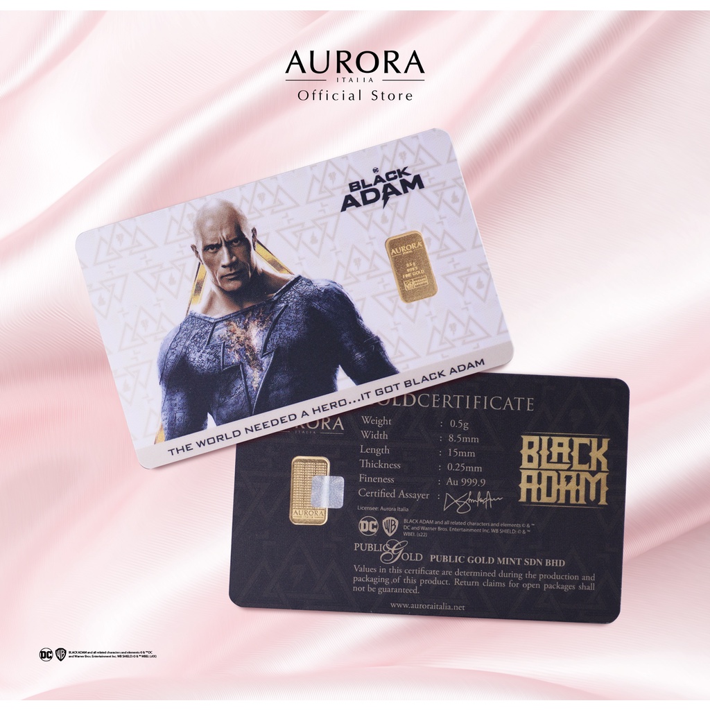 WARNER BROS X AURORA ITALIA (0.5g) 999.9 Black Adam Limited Edition Gold&hellip;