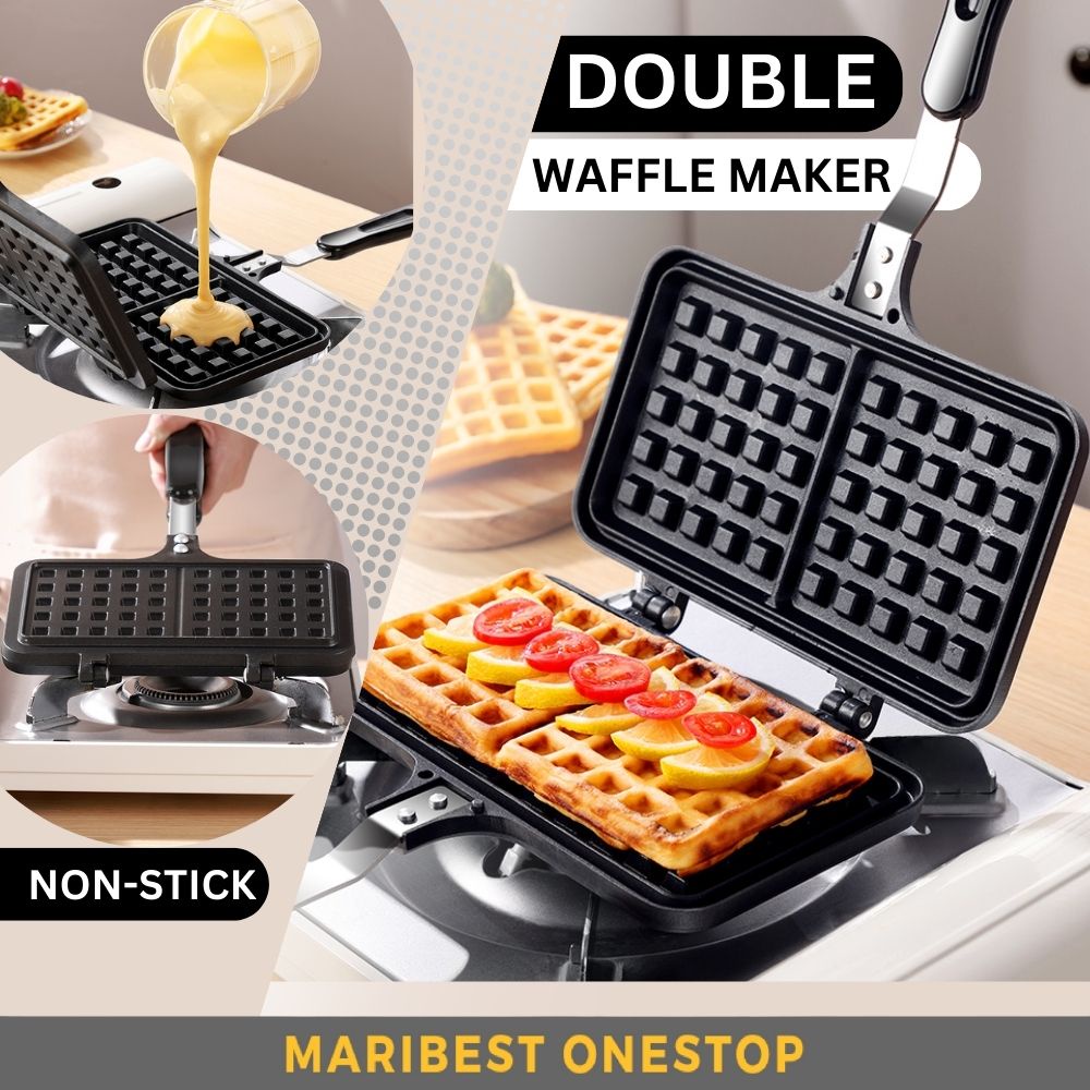 Double Waffle Maker Non-Stick Pan Household Kitchen Gas Non Stick Iron Mold Press Flower