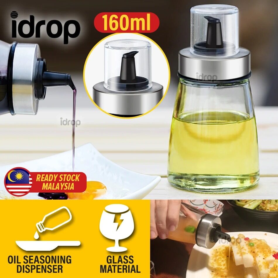 { KL SELLER } FREE GIFT idrop 160ml Oil & Seasoning Sauce Dispenser Bottle Jar [ 1pc ]