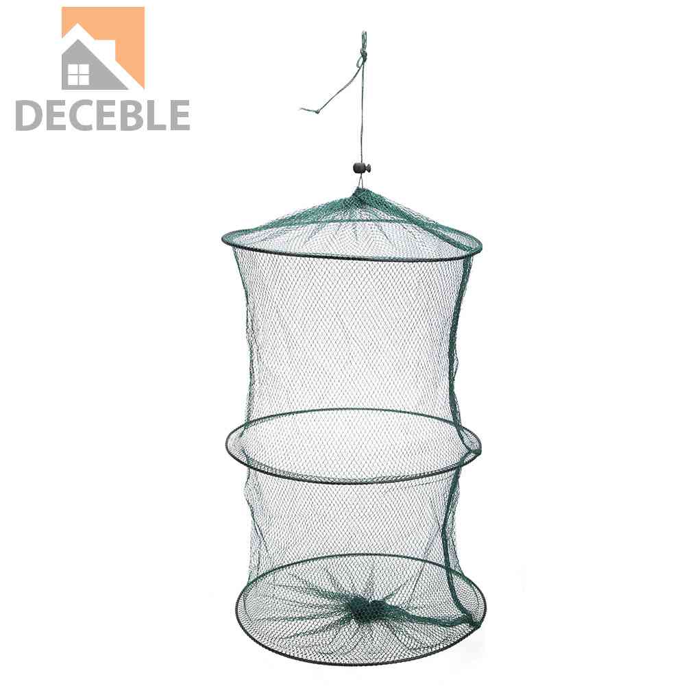 Automatic Fishing Net Trap Cage Folding Round Shape Shrimp Crabs ...