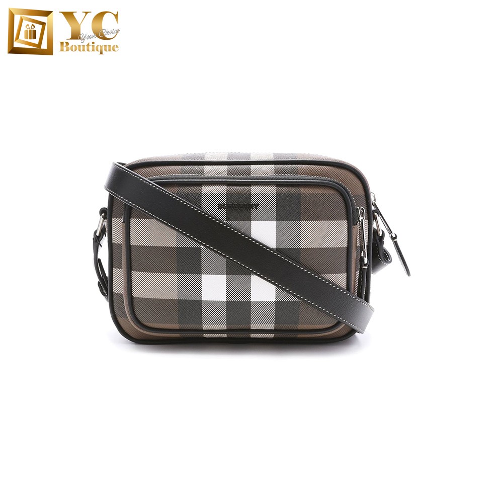 Burberry Check Crossbody Bag for Men in Dark Birch Brown -  8049145-Dark_Birch_Brown | Shopee Malaysia