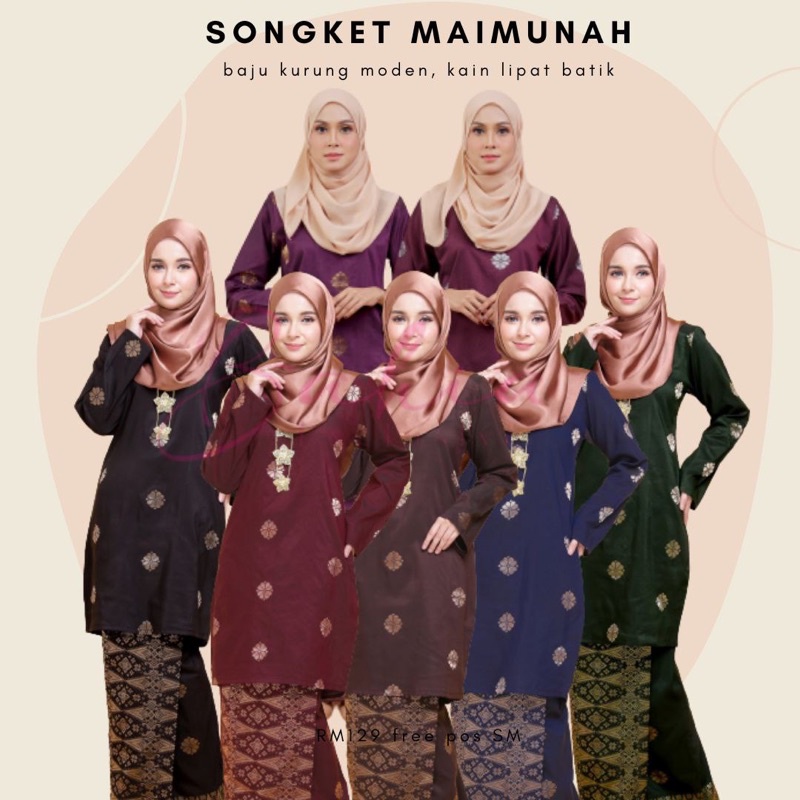 BAJU RAYA 2024 viral / BAJU KURUNG SONGKET TENUN MAIMUNAH (KURUNG MODEN)