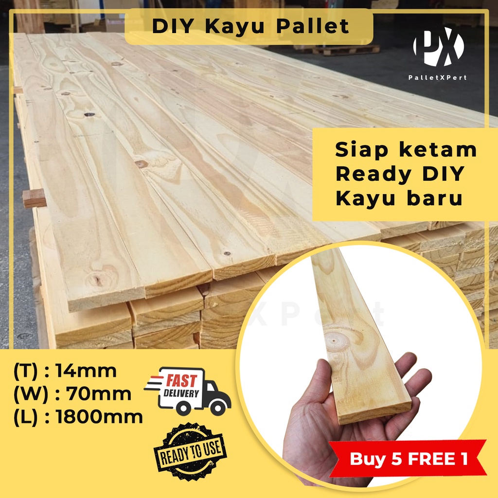 Kayu Pallet Pine Lebar 3 inci papan kayu pine DIY Siap Ketam Cheap