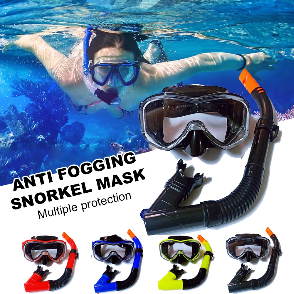 Snorkeling Mask Goggle Diving Masks with Breathing Tube Mask Swimming