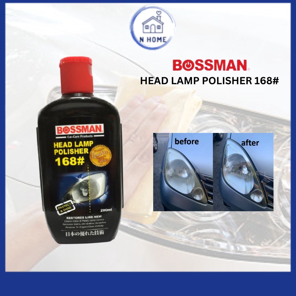 NHOME BOSSMAN CAR-CARE HEAD LAMP POLISHER 200ML BLP-168-02