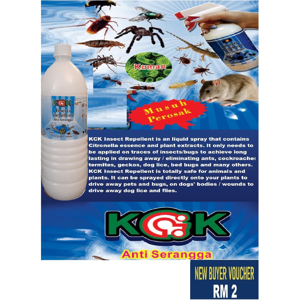 KCK Insect Repellent Penghalau Serangga KCK (Lipas, Semut, Cicak