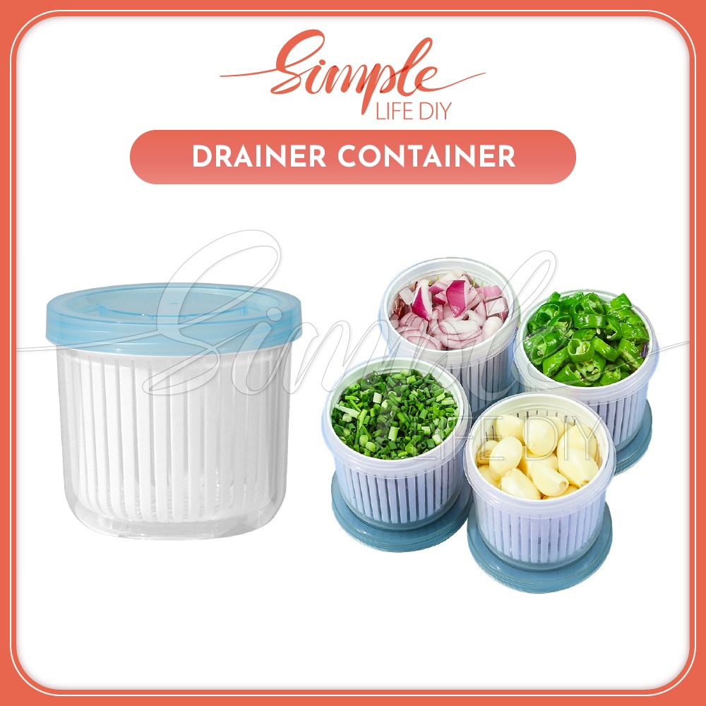 Kitchen Fridge Organizer Round Food Storage Garlic Onion Ginger Drainer