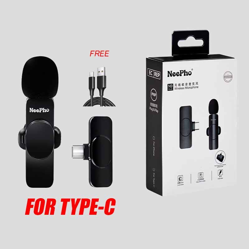 [LOCAL SELLER] EXTRA GIFT WIRELESS  LAVALIER MICROPHONE MIC FOR PHONE VLOGGING CELLPHONE PORTABLE NOISE CANCELLING MINI
