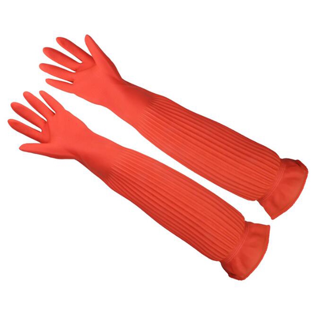56cm Latex Long Gloves Aquarium Fish Tank Industrial Thick Protective
