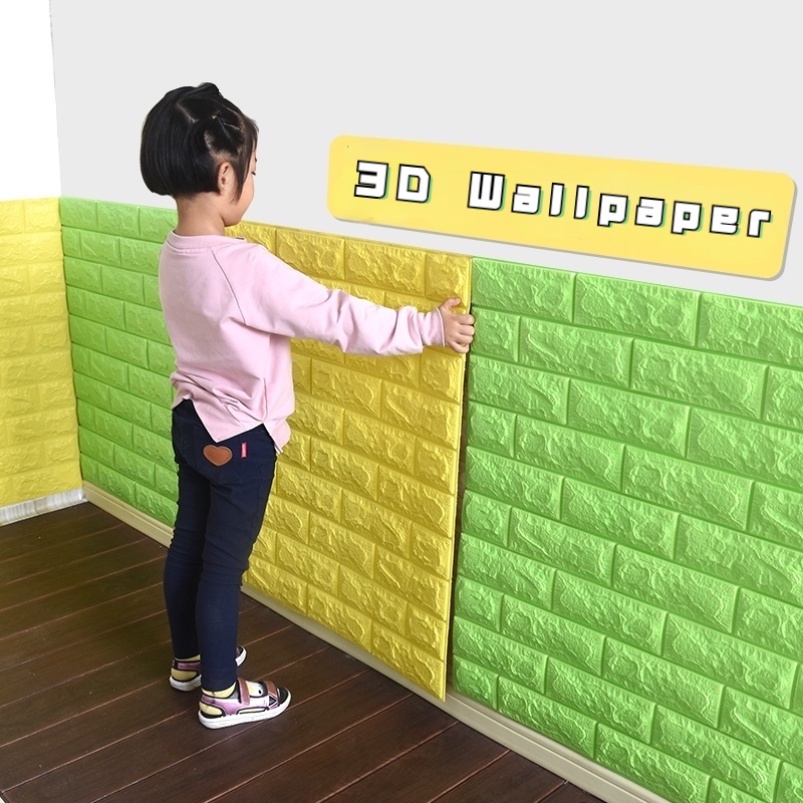 3d Wallpaper dinding Waterproof foam Wall stickers Wall interior and exterior decorationDiatom