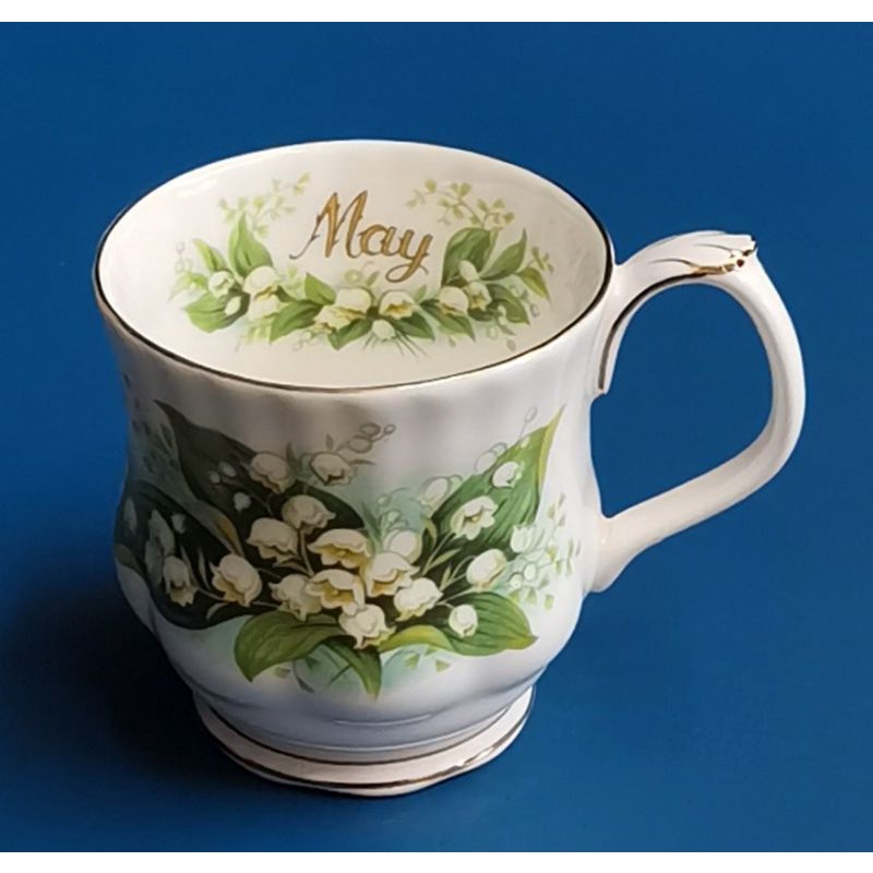 Royal Albert Made in England Flower of the Month May Lily of the Valley Bone China Mug