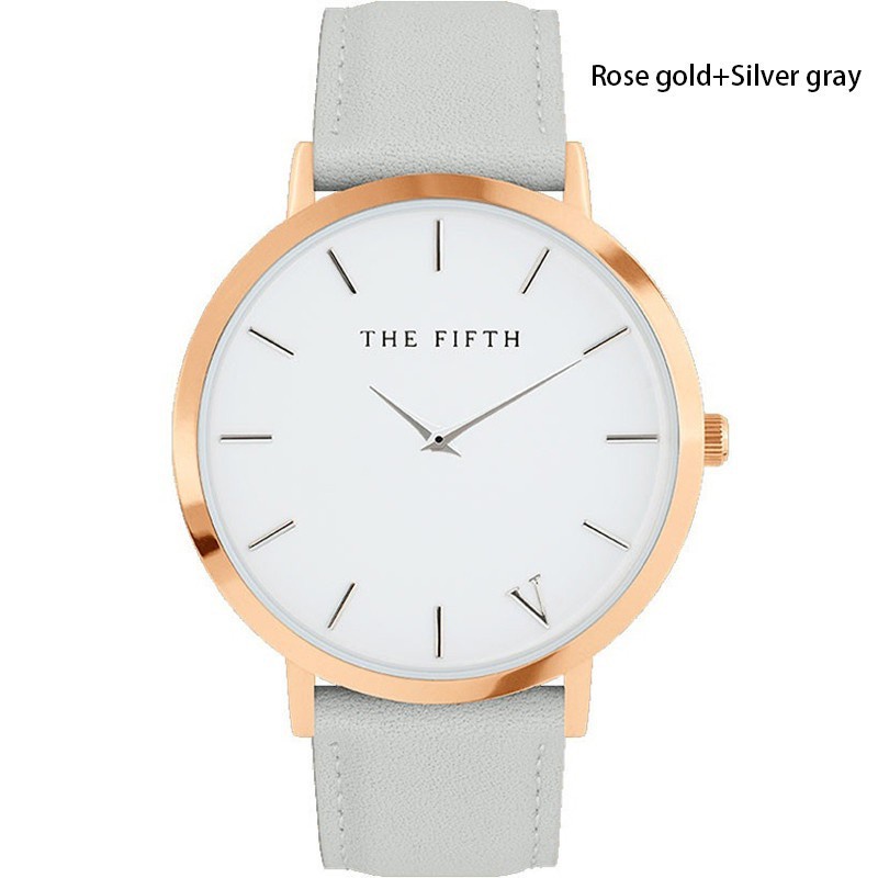 Free Gift + [ jam tangan untuk wanita ] Jam Tangan Wanita Mawar Emas Super Nipis Super Nipis Simple Fashion Wome