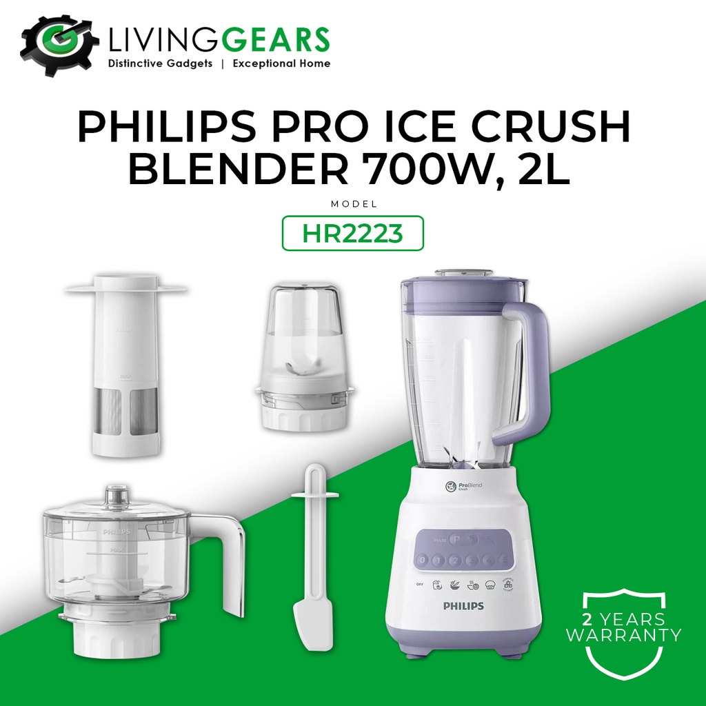 Philips Series 5000 Ice Crush Blender (700W/2L) HR2223 HR2222 HR2221