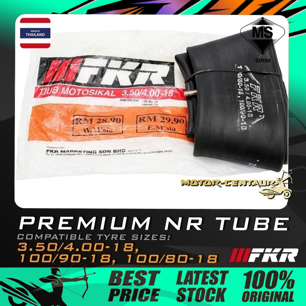 TIUB (TAYAR DALAM) MOTOSIKAL FKR NATURAL RUBBER MOTORCYCLE TUBE 3.5018