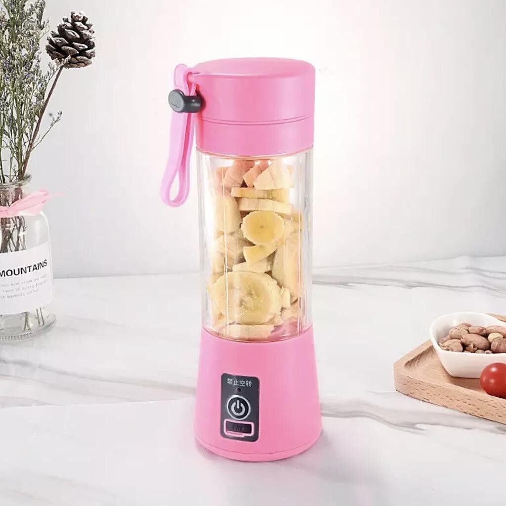 FREE GIFT  USB 4 Blade Powerful Portable Electric Fruit Juicer Cup Bottle Mixer Rechargeable Juice Blender
