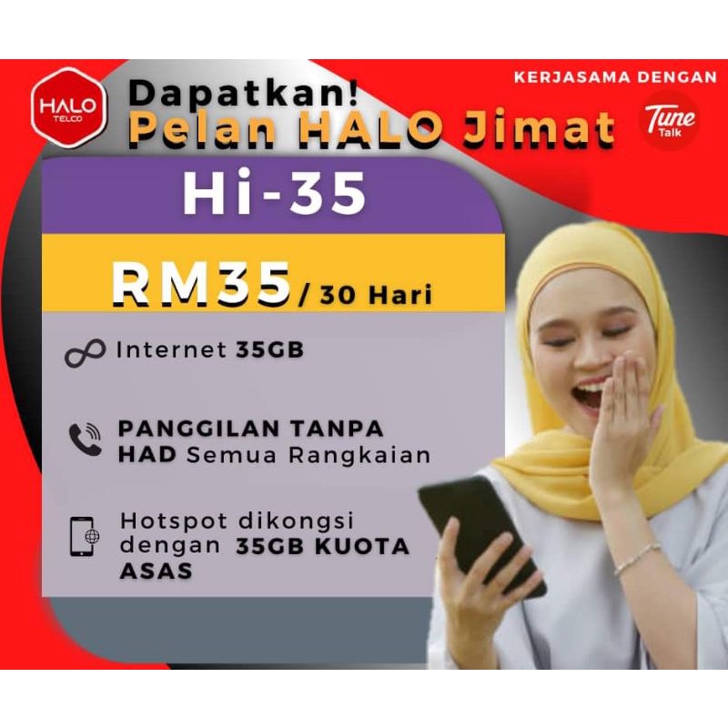 Tunetalk Halo GO Simcard - Simkad Murah Plan Jimat Semurah RM33 Sebulan ...