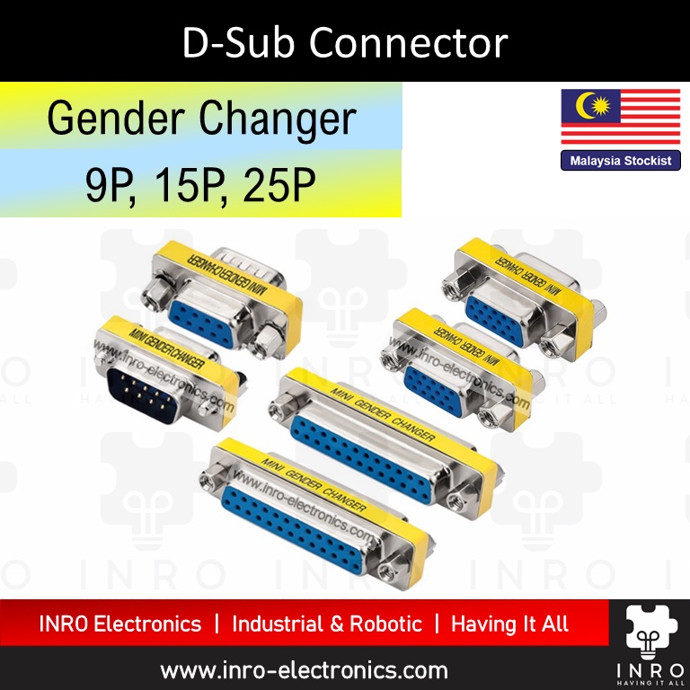 [DB9, DB15, DB25] Dsub Gender Changer Serial RS232 9pin 15P 25P