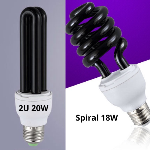 18w Spiral & 20W 2U ES/E27 Black Light Lamp / Insect Lamp / Mosquito