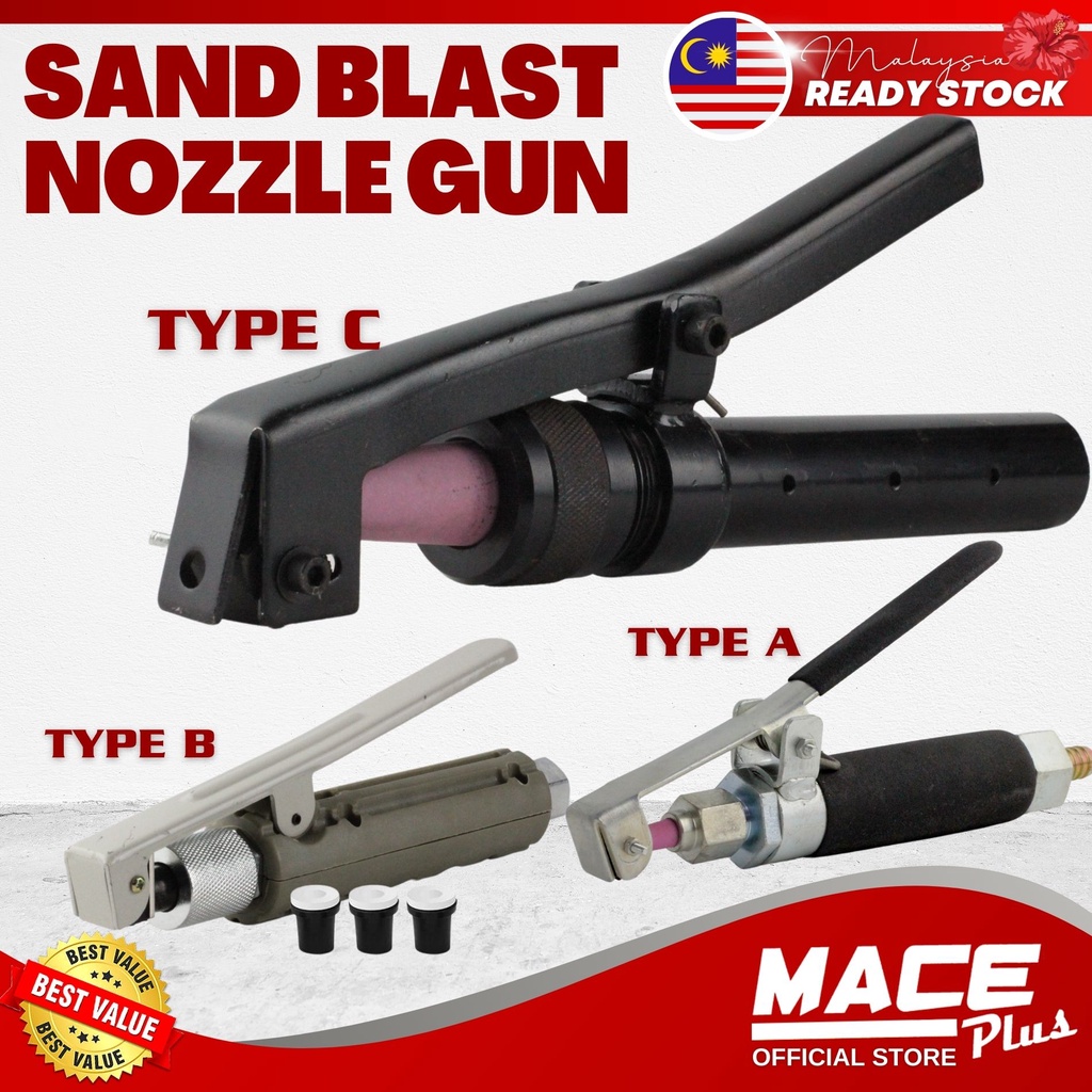 Abrasive Sand Blast Nozzle Gun Valve Kit Blaster Blasting Machine
