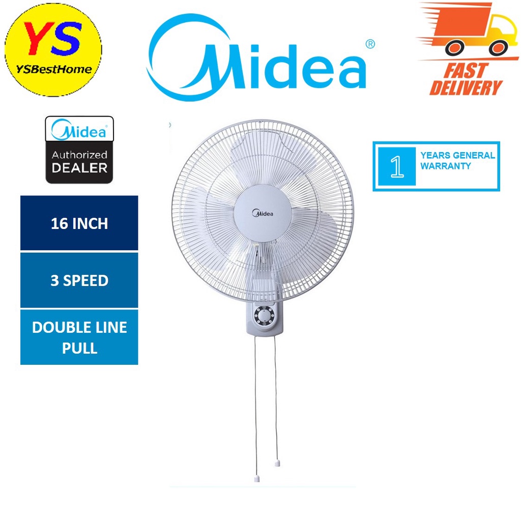 Midea 16 Wall Fan Mf 16fw6h Mf 16fw15ka Shopee Malaysia