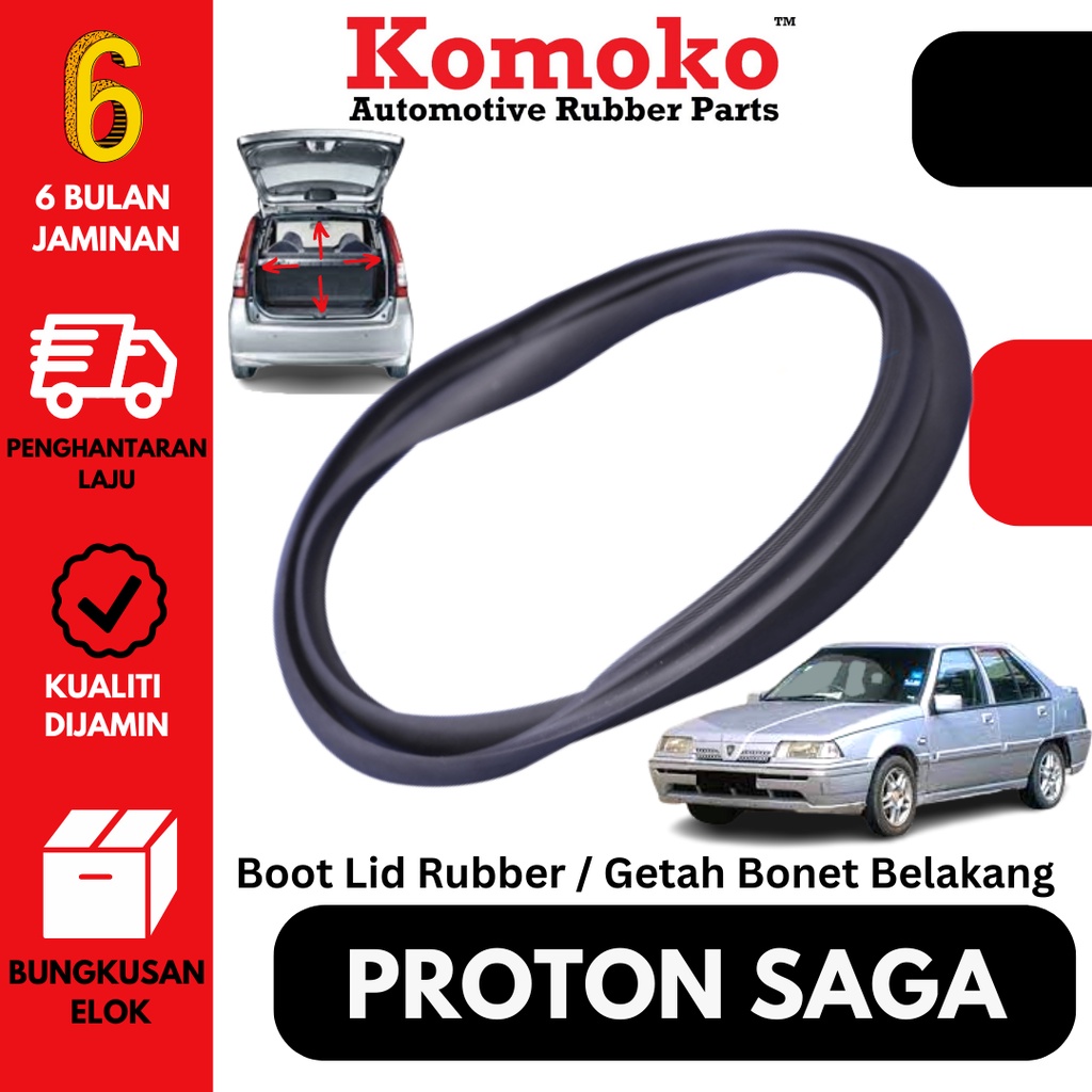 KOMOKO Proton Saga / Saga Aeroback Boot Lid Rubber / Getah Bonet Belakang