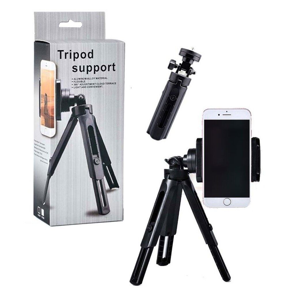 FREE GIFT Tripod Holder For Phone And Camera Foldable Adjustable Tripod Phone Stand Support Selfie Live Video