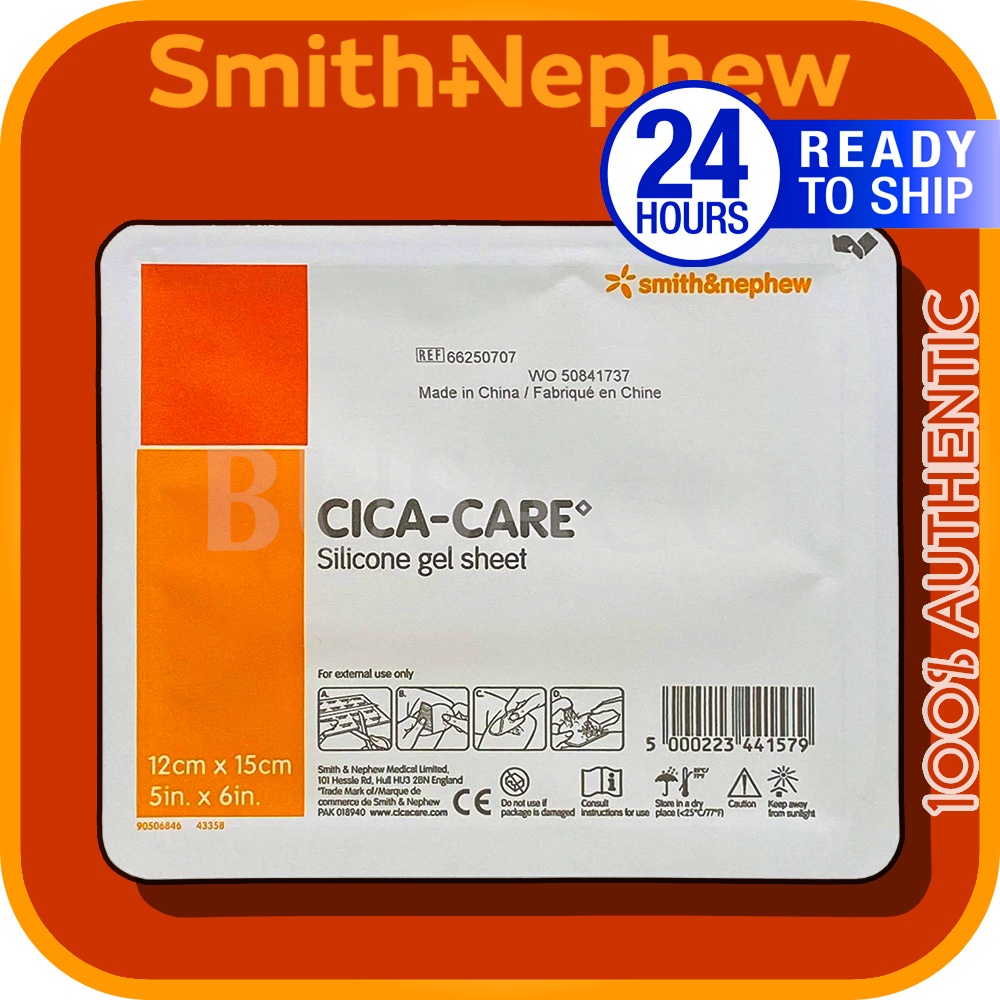 CicaCare 12 x 15cm Silicone Gel Adhesive Gel Sheet Body, Surgical