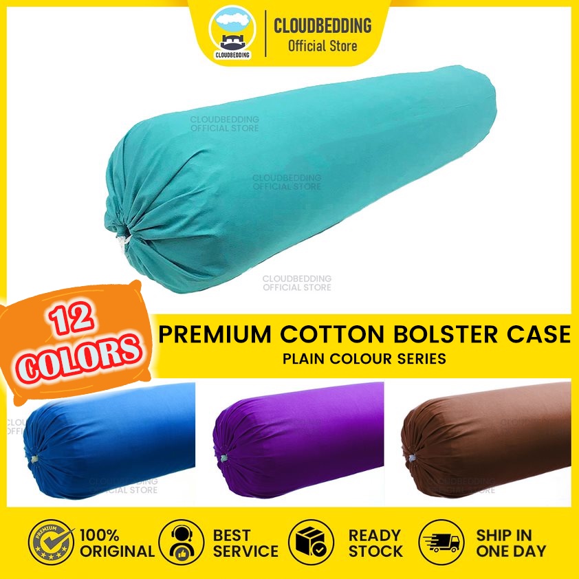 12 Colors 100 Premium Cotton Bolster Case Sarung Plain Bolster Sarung