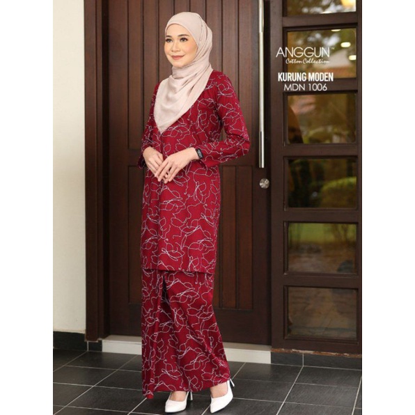 Baju Kurung Moden Soft Cotton By Anggun Cotton Collection Ready Stok