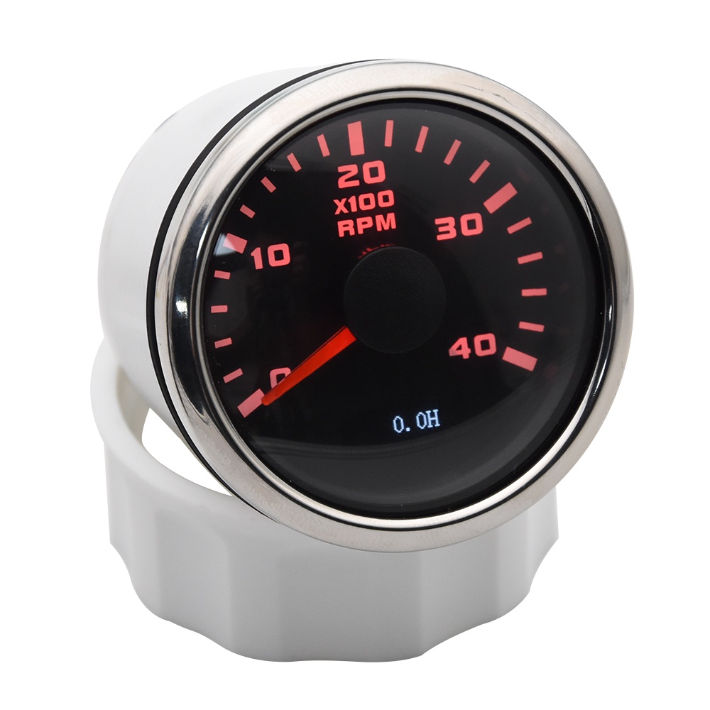 52mm Car Boat Tachometer Marine Tacho Meter with LCD Hourmeter 4000