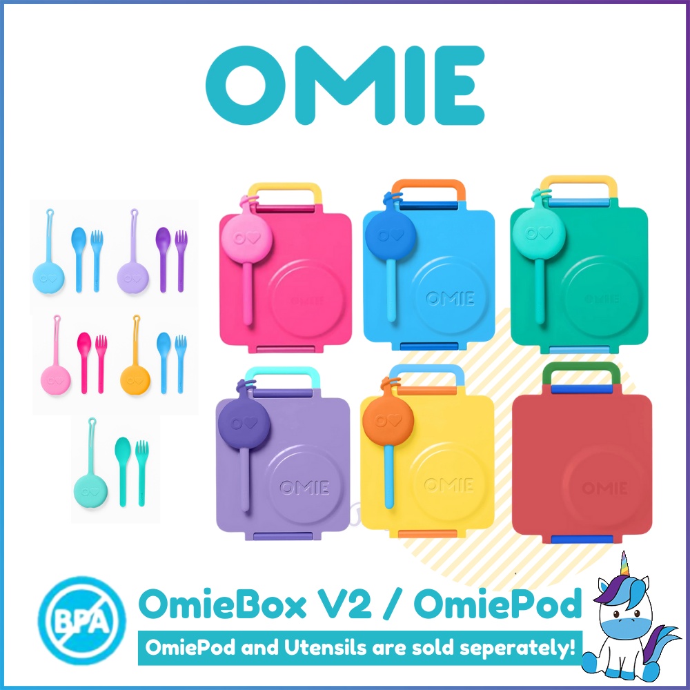 OmieBox Hot & Cold Insulated Bento Box / OmieBox Kids Utensils Set with
