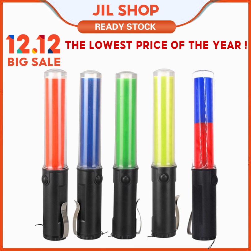 [ Ready Stock ]Traffic LED Baton Light Rechargeable Flashing Emergency Rescure Road Signal Control Gadget School Parking Vehicle Driver outdoor equipment camping