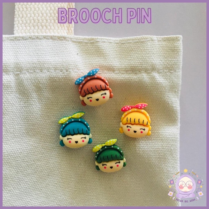 [READY STOCK] BROOCH PIN CUTE KAWAII GIRL 2/ 2pcs | Shopee Malaysia