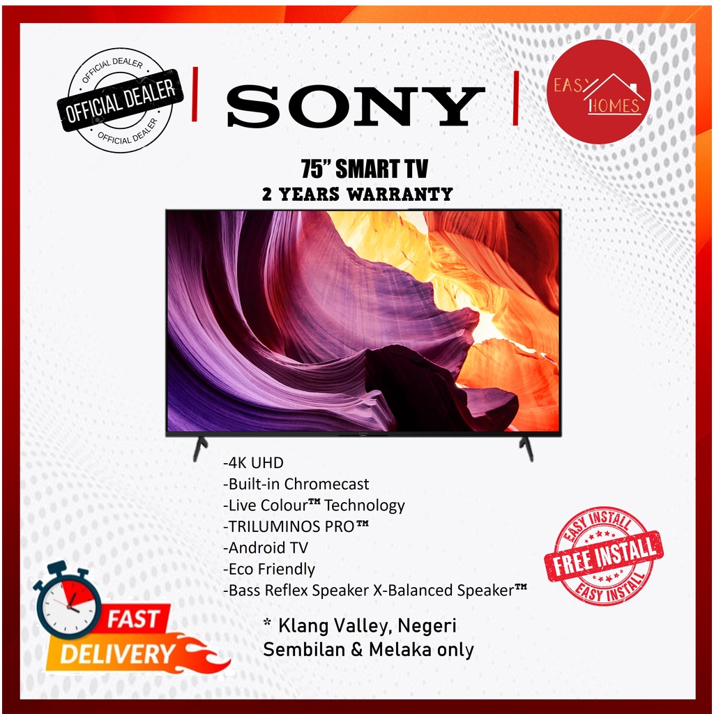 Sony KD-75X80K 75 Inch 4K UHD Google TV KD75X80K Smart TV Android TV ...