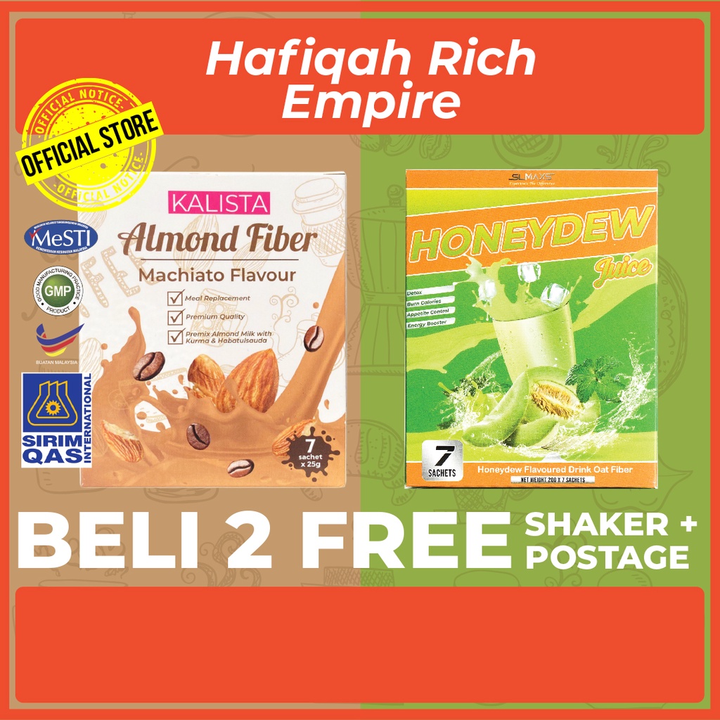 🔥READY STOCK🔥 ALMOND FIBER & HONEYDEW slimming detox jus kurus fitztox