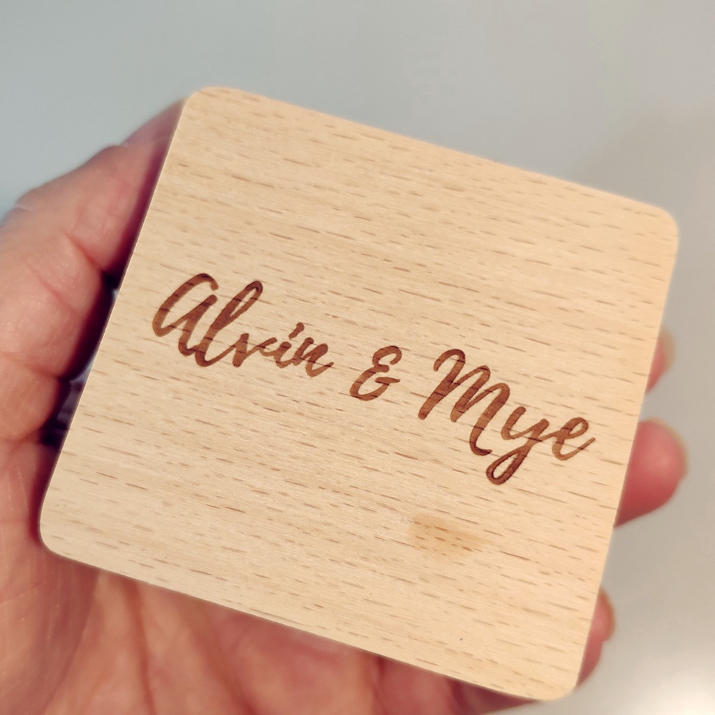 Handmade Wooden customized engraved name of husband and wife photo caved inside windup music box,personalized birthday wedding Christmas new year gifts