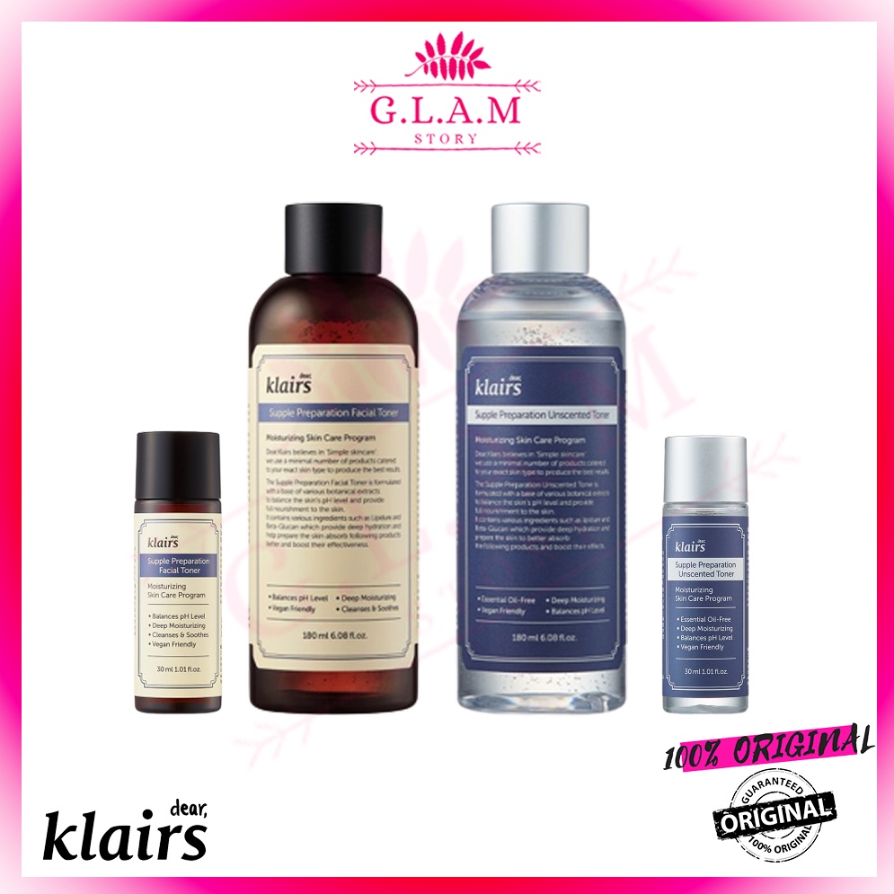 KLAIRS Supple Preparation Unscented / Scented Toner 30ml / 180ml [GLAM]